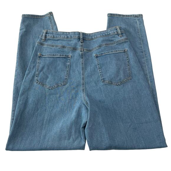 ASOS Womens Jeans Size 32 High Rise Straight Leg Light Wash Blue Denim Jeans - Picture 5 of 11